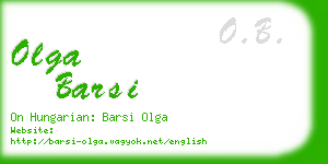 olga barsi business card